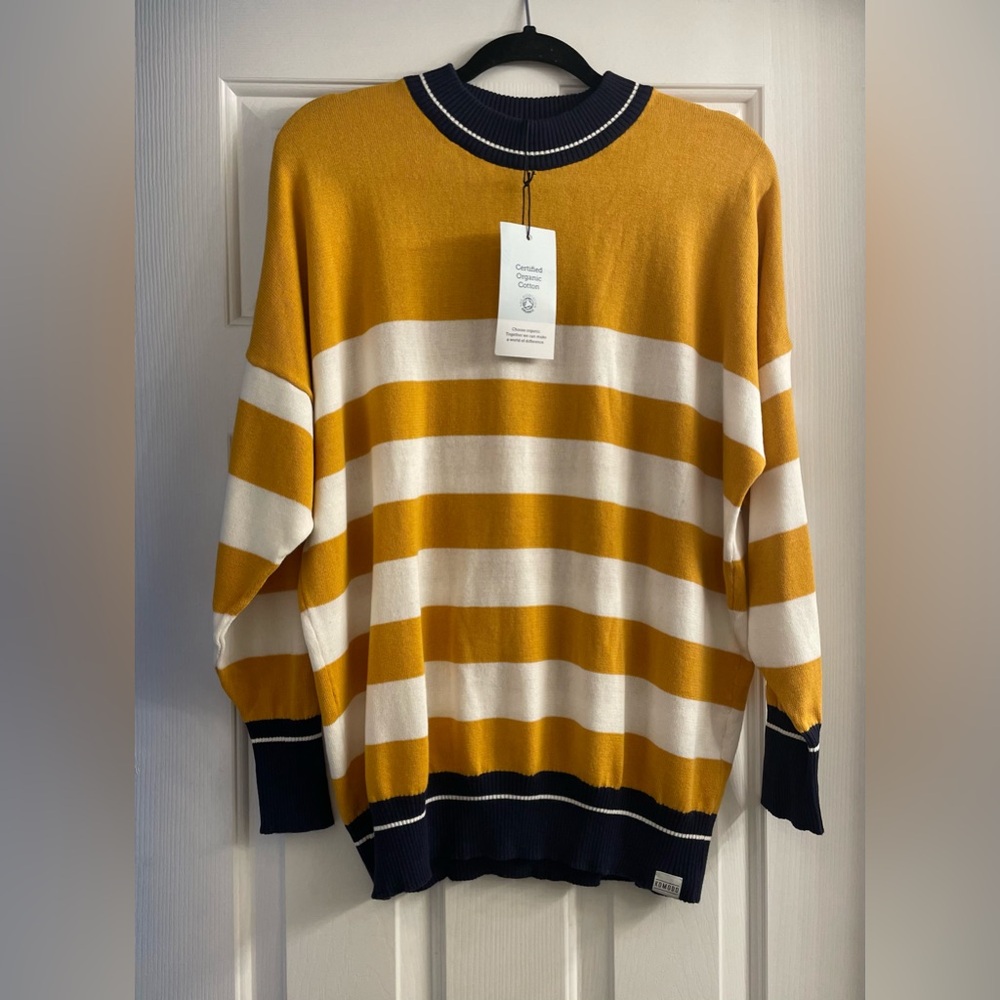 NWT Komodo Striped Mustard and White Sweater/Jumper
